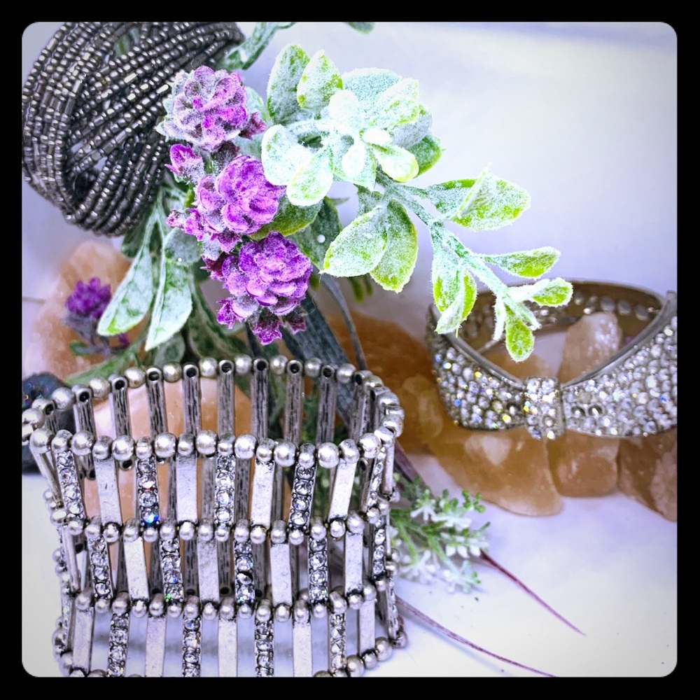 3 Silver Sparkly Bracelet Bundle! - image 1